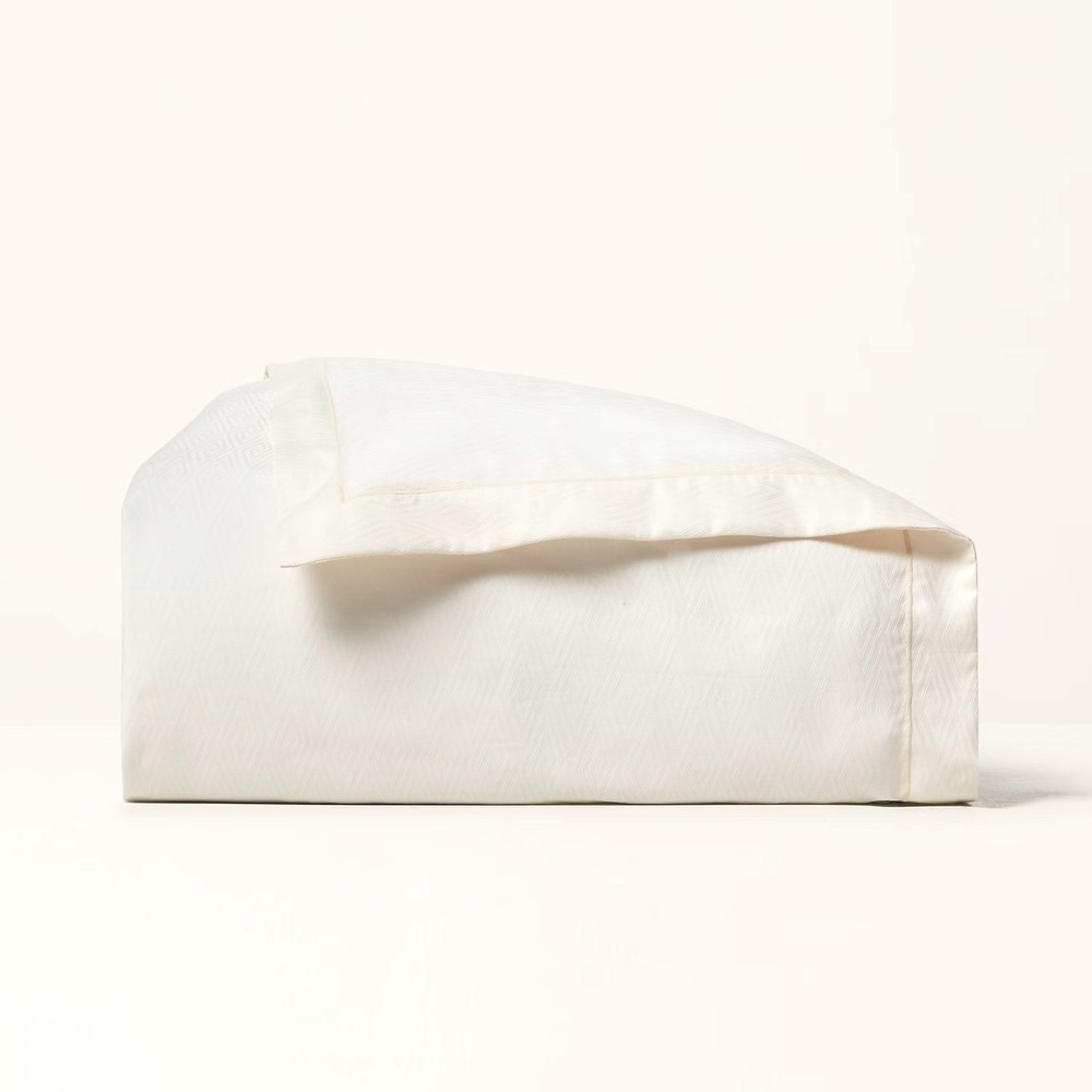 Ralph‎ Lauren Hayden Park Row Full/Queen Duvet Cream Geometric Jacquard Lux NEW